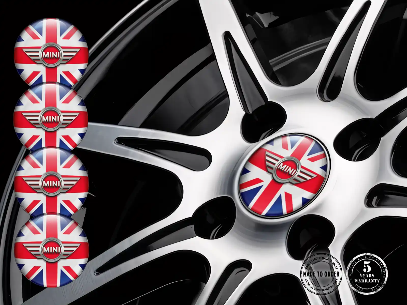 Mini Cooper Wheel Decal Style Racing Silicone Badges
